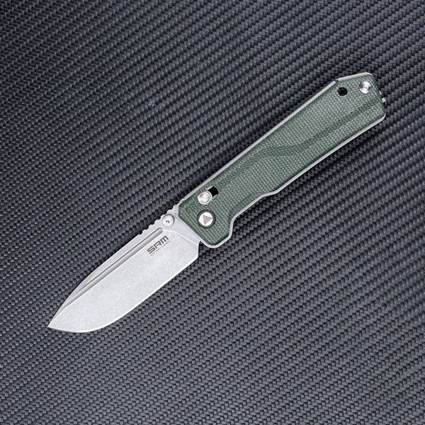 SRM Rubik 7228B-MG (Mono-chassis liner, 14C28N, Micarta handle, ambi-c