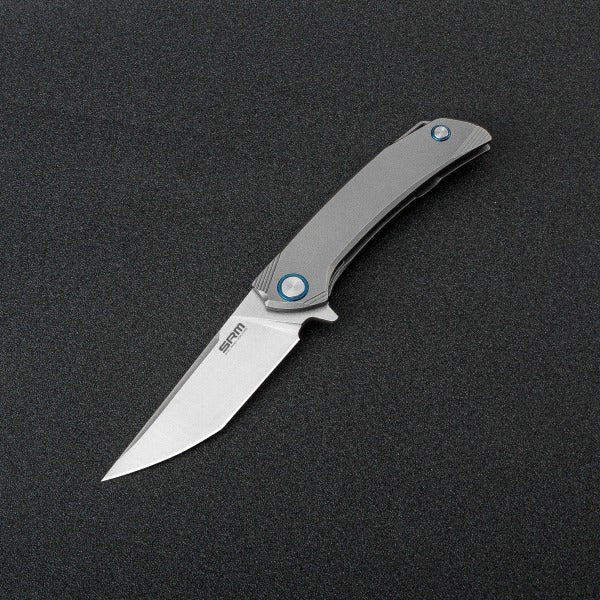 SRM folding knife 7411-TZ (154CM blade, Titanium handle)