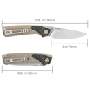 SRM Dome 106M-GW (2.99" 14C28N Blade, G10 Handle)