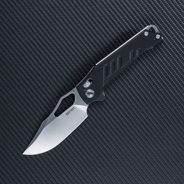 SRM 238X-GB (D2 blade, G10 handle, Mono Chassis, ambi lock)