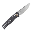 SRM Ambi Lock Folding Knife Medal 255L-CB2 (Laminated 140Cr Steel Blade, Carbon-fiber Handle)