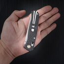 SRM Ambi Lock Folding Knife Medal 255L-CB2 (Laminated 140Cr Steel Blade, Carbon-fiber Handle)