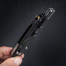 SRM Ambi Lock Folding Knife Medal 255L-CB2 (Laminated 140Cr Steel Blade, Carbon-fiber Handle)