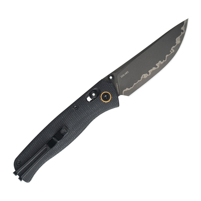 SRM Ambi Lock Folding Knife Medal 255L-MB2 (Laminated 140Cr Steel Blade, Micarta Handle)