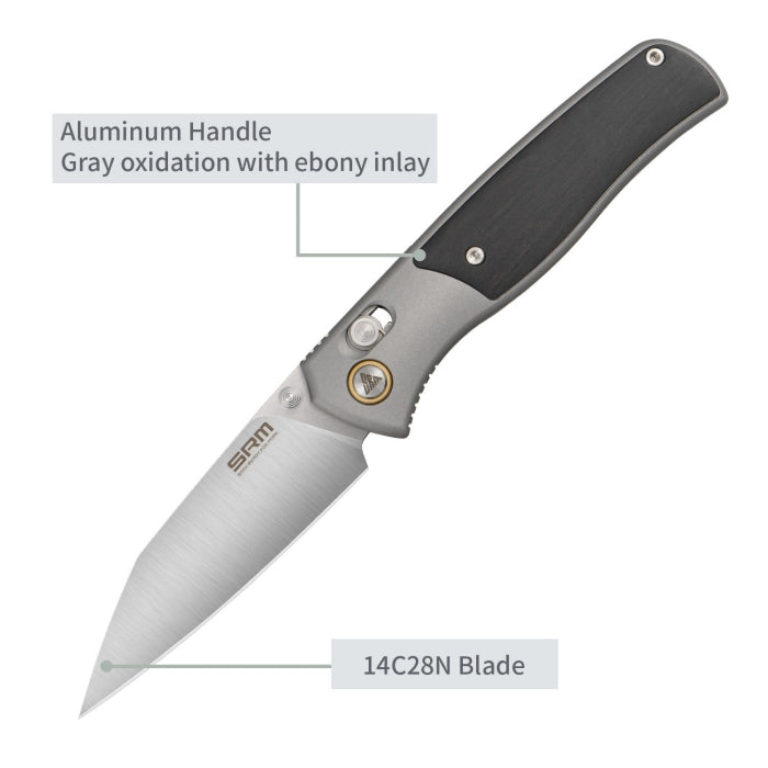 SRM Medal 259L-AK (3.18” 14C28N Blade, Aluminum Handle)