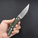SRM 411L-MG (14C28N blade, Micarta handle, ambi-clip, ambi lock)