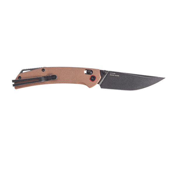 SRM 411L-MN (14C28N blade, Micarta handle, ambi-clip, ambi lock)