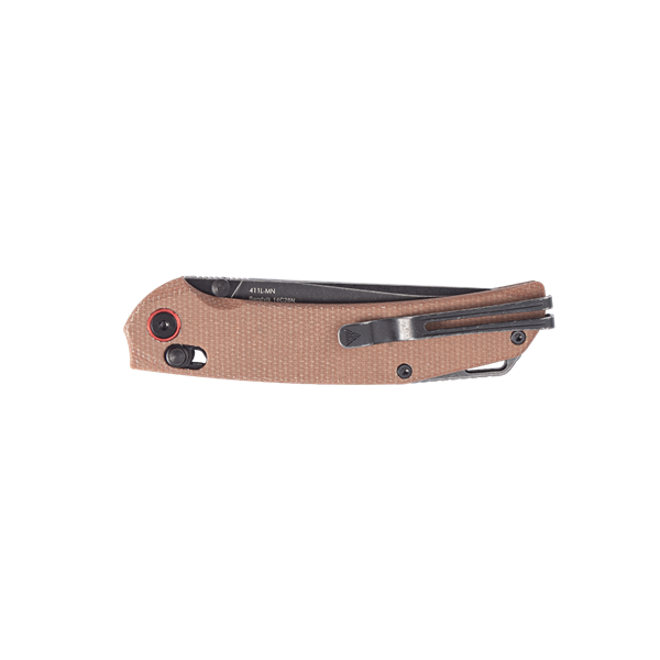 SRM 411L-MN (14C28N blade, Micarta handle, ambi-clip, ambi lock)