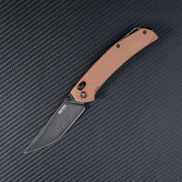 SRM 411L-MN (14C28N blade, Micarta handle, ambi-clip, ambi lock)