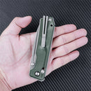 SRM Rubik 7228B-MG (Mono-chassis liner, 14C28N, Micarta handle, ambi-clip, large size)