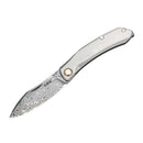 SANRENMU 7315-TZ (Damascus blade, Titanium handle, slip joint, ambi clip)