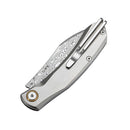 SANRENMU 7315-TZ (Damascus blade, Titanium handle, slip joint, ambi clip)