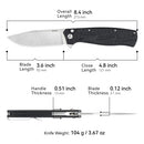 SRM 221X-GB (3.6” 14C28N Blade, G10, button lock, ambi clip)