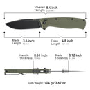 SRM 221X-GP (3.6” 14C28N Blade, G10, button lock, ambi clip)