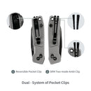 SRM Scout 7229-AK (Ambi lock, 14C28N, Aluminum, ambi clip, Invisible flipper)
