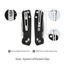 SRM Scout 7229-GB (Ambi lock, 14C28N, G10, ambi clip, Invisible flipper)