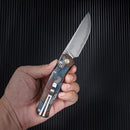 SRM Ambi Lock Folding Knife Medal 255L-GQ2 (Laminated 140Cr Steel Blade, Micarta Handle)