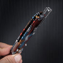 SRM Ambi Lock Folding Knife Medal 255L-GQ2 (Laminated 140Cr Steel Blade, Micarta Handle)