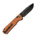 SRM Rubik 7228B-MN2 (3.43” Laminated 140Cr Steel Blade, Micarta, Ambi lock, Ambi clip)
