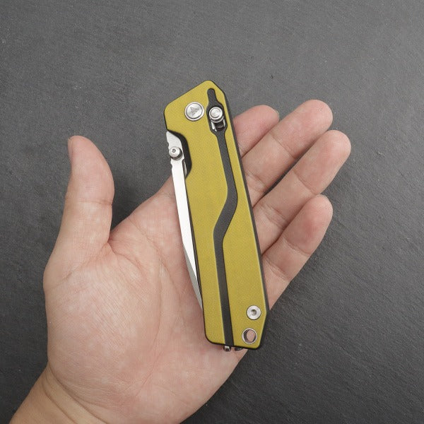 SRM folding knife 7228L-GW (VG10 blade, G10 handle, ambi-clip